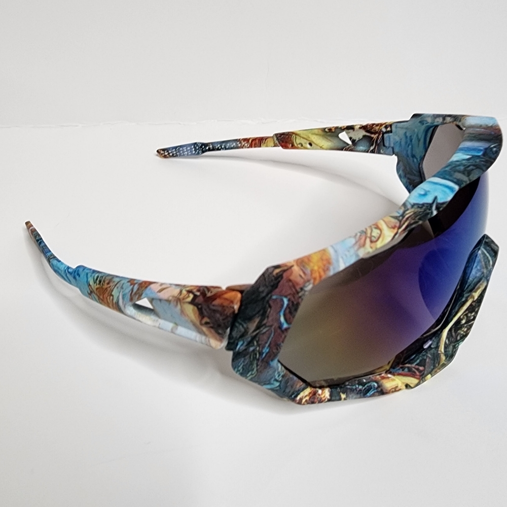 All-Season Wrap Sunglasses | Mirrored Lenses | Vented - Picture 5 of 7